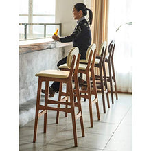 Sgabello da bar Comodo Legno massello Sgabello da Colazione Multicolore Traspirante (Color : A)