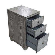 Cassettiera American Country Style Governo di legno a 3 cassetti Grigio Comodino cassetti Night Stand for Camera da letto Cassettiera da posizionare sul pavimento del Governo per Camera da letto Soggi