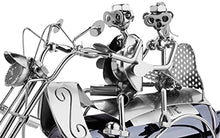 BRUBAKER Portabottiglie da vino regalo - coppia in motocicletta
