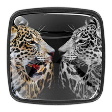 Leopardo marrone nero 4 PCS Pomelli per Porta, Pomolo per Mobile, Pomelli per Mobili con Viti, Maniglia per Armadietto, Pomelli per Porta, Pomelli per Cassetti per Porta, Armadio, Cassetto e Credenza