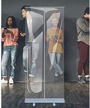(Usando in affari) Roll Up Banner 80 200cm Piano Startning Guardia, Banner estraibile portatile in lega di alluminio con scudo trasparente per ufficio, negozi, ristorante, aula e più banner stand