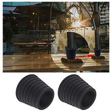 2 x ombrello in gomma nera cono cuneo per base ombrellone stand patio tavolo foro anello plug adatto 38 mm diametro palo ombrello