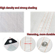 SDFGO 90% Ombreggiante La Rete Resistente ai Raggi UV, antistrappo, Antivento Rete ombreggiante Tessuto Ombra -Bianca(Size:2 * 3.5m)