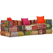 vidaXL Divano Modulare 12 pz in Tessuto Motivo Patchwork Arredo Salotto Lounge