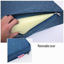 LRuilo - Cuscino per panca da giardino, con lacci di fissaggio, cuscino per seduta a 2/3 posti, lunghezza 100/120 cm, per interni ed esterni (blu, 140 x 40 x 5 cm)