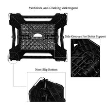 sinzau Sgabello pieghevole portatile per cucina, bagno, esterno, 22 x 29 x 22 cm, colore: nero