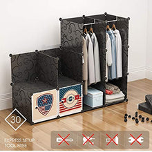 EXCLVEA Armadio Appendiabiti Combinazione Armadio for Appendere Gli Abiti Armadio in Stile Americano Armadio di Vestiti Fai da Te Modular Storage Organizzatore for Adulti