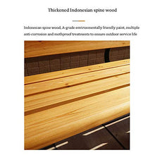 Household Products Panca da Giardino in Legno massello Sedile da terrazza, Panca da Balcone con bracciolo Schienale, Sedia da Giardino con Struttura in ghisa, per Giardino/Veranda/Balcone