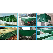 MHBGX Teloni, Tela Cerata Impermeabile Verde - Ombreggiatura in Tessuto Esterno per Camion Protezione Solare Tela Spessa Isolamento Oxford 450 G / M2 (Spessore 0,42 Mm),Verde,4X8M