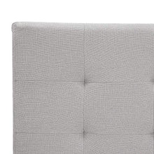 Beliani Letto Tessuto Grigio Chiaro con Rete a doghe 180 x 200 cm La Rochelle