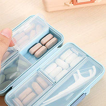 BGSFF Portapillole Portapillole 7 Griglie per ridurre i Cattivi odori Organizer Porta medicinali Pink Tuba
