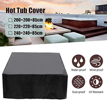 Fablcrew Copertura Quadrata per Molle Calde Impermeabile e Antipioggia UV Copertura Vasca idromassaggio Copertura Antipolvere per Piscina