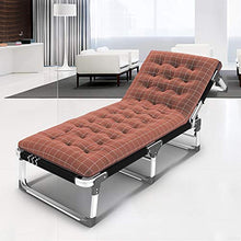 XJAXY Folding Ospite Telaio del Letto con Materasso, Portatile Singolo Sleeper Bed per Il Campeggio Ufficio Nap, A più Stadi dello Schienale Regolazione Ospite Letto, Immagazzinaggio Facile