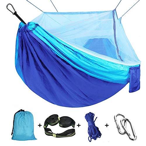 Amaca Amaca Da Campeggio Con Zanzariera, Amache Portatili Con Cinghie Per Albero 1 + 10 Loop, Amache Da Escursione Da Viaggio Per Adulti E Bambini