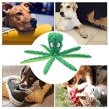 ASFD 8 Gambe Polpo Morbido Peluche farcito Cane Giocattolo Gioco all'aperto interattivo Verde cigolante