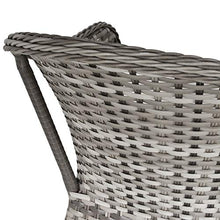 Outsunny Set Tavolo e Sedie da Giardino in Rattan, Poltrone da Esterno con Tavolo da Giardino, 7 pz Grigio