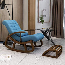 Sedia a dondolo in legno massello Sedia a sdraio Sedia da lettura Lettino da sole Sedia da riposo Sedia da comodino Sedia con schienale per il tempo libero Donna incinta reclinabile soggiorno camera