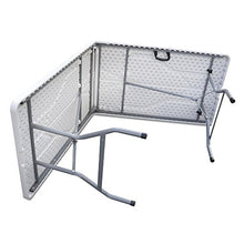 Tavolo 244x76cm resina metallo richiudibile a valigia pieghevole picnic EG45064