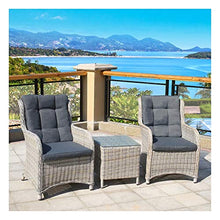 HLZY Tavolo in Vimini in Rattan mobili in Patio e Set Sedia, Patio Mobili da Giardino Tavolo da Giardino e sedie Set in Vetro Top Tavolino da caffè Patio Set per Giardino all'aperto a Bordo Piscina