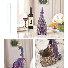 XLBAXLJ Viola Pavone Wine Rack, Creativa Pagina Vino Rack Champagne Decorazioni per Un Veranda Ufficio Soggiorno Camera da Letto