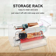 Jackallo Portabottiglie impilabile, portabottiglie per Vino Trasparente Portabottiglie in plastica impilabile per Ripiani in Cucina Frigorifero dispensa