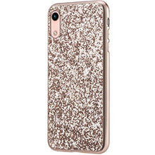 Saceebe Compatibile con Huawei Y6 Pro 2019 Custodia Silicone TPU Paillettes Glitter Strass Silicone TPU Case PC Coperture [placcatura bordo] Bumper Case Ultra Sottile Antigraffio,oro rosa&