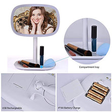 BD.Y Specchi per Il Trucco 47 Luci a LED 360 Rotazione dello Specchio del Desktop Touch Screen Professionale Specchio di cortesia Specchio cosmetico Controsoffitto