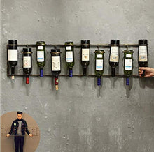 YWYW Portabottiglie Portabottiglie Portabottiglie da Vino Ornamenti da Appendere a Parete in Ferro Portabicchieri da Vino Portabicchieri da Vino Espositore Porta calici (Dimensioni: L120 * W27CM)