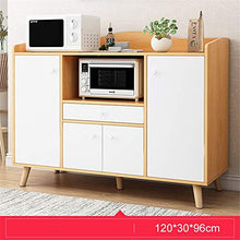 LULUVicky in Piedi Bagagli Petto Buffet Credenza Serve Governo di immagazzinaggio con Porte Cassetto Bassa Credenza (Color : Wood, Size : 120x30x96cm)