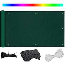 85x700cm Frangivista Balcone frangivento Telo occhiellato Schermo Privacy Anti-UV Telo Oscurante Impermeabile Giardino terrazza Recinzione Copertura per Protezione con Fascette e funi/Verde