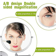 OOCO Bagno Rasatura Specchio Rotante Specchio Bagno Trucco dello Specchio Pieghevole Creativo Cosmetic Mirror Bidirezionale Specchio Ingranditore,C