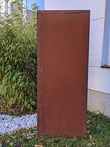 Zen Man 031506-3 - Paravento da giardino, in metallo, 1 mm, antiruggine, realizzato a mano, 50 x 125 cm