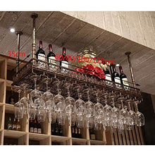 FAFZ Portavini Portabottiglie in Metallo, Portabicchieri, Altezza E Spaziatura Regolabili, Portabottiglie A Soffitto, Portabottiglie per Ristoranti E Bar (Size : 80cm)