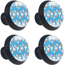 Cartoni Animati Modello Gelato Blu Pomelli per Porta Set di 4 Pomelli per Mobili Manopole per Cassetti Cucina Armadio Vetro