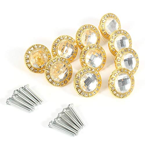 Rockyin Cristallo 10pcs Diamante Libero Armadio manopola cassettiera Porta Maniglia di tiro