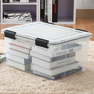 Nwn Scatola di immagazzinaggio dell'umidità sigillata dell'alimento del Contenitore di Libro di plastica Trasparente della Scatola di immagazzinaggio (Size : S (44 * 29 * 19cm))