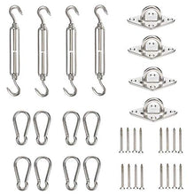 Haodou Kit di Fissaggio per Tende, Accessori di Montaggio in Acciaio Inossidabile da Sole Rettangolare e Quadrata Tende per Kit Hardware a Scomparsa per Vele Parasole e Tende, Ombra Giardino - 6mm
