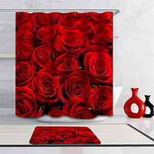 LIYAN Combinazione Bagno. Immagini Chiare E Colori Vivaci Rendono Il Tuo Bagno Pieno di Vita. Accessori da Bagno. Fiore Rosa Rossa.