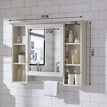 Mobiletto del Bagno Specchio Contenitore a Parete con Ripiani Armadietto da Cucina Mobili da Cucina Impermeabile Facile da Appendere