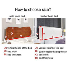 Renbin Copertura Testiera Letto, Fodera per Testiera Letto all-Inclusive con Lato Elasticizzato per Arredamento Camera da Letto,#16-120cm