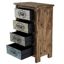 Mendler Serie Vintage Como cassettiera Legno Stile Spagnolo Modello Cadiz 33x49x79cm