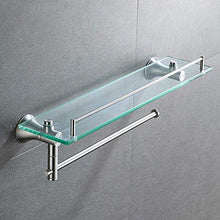 DNSJB mensole da bagno in Vetro, 304 Parete in Acciaio Inox Bagno Rack di stoccaggio in Vetro Cosmetici Telaio a Specchio monostrato Cornice Anteriore per Bagno mensola da Bagno in Vetro