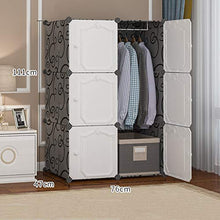 Locker 6 Porte Armadio Hanging Organizer di Plastica 3-Gitter Scaffali Abbigliamento Deeper Home Camera Bianco 76X47X111CM MUMUJIN