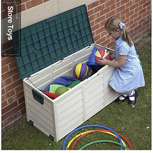 Cassapanca Da Esterno Baule Rattan Cassa Panca Portattrezzi Giardino Copri Bidoni Immondizia Portabidoni Spazzatura Madie Panchina Scatola Di Immagazzinaggio All'Aperto Ideale,Brown-460LWoodGrain