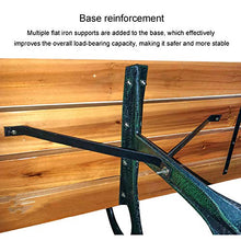Panchina In Legno Massello Con Schienale, Struttura In Metallo Panchina Anticorrosione Per Parco Balcone, Retro Panca Da Giardino Cortile Per Il Tempo Libero, Facile Da Montare Sedia Parco