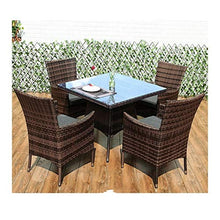 HLZY Tavolo in Vimini in Rattan mobili in Patio e Set s Rattan Garden Mobili da Giardino Patio Mobili da Esterno in Vetro Top Tavolino da caffè Patio Set Tavolino da caffè Patio Conversazione