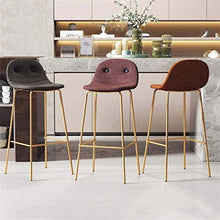 Yxsd Bar Stool con Schienale contemporanea Sgabello Sedie Gambe Sgabelli Metallo Moderno contatore Chair Bar Bistro Cucina Sala Imbottite schienali e sedili Laterali for Café sgabelli Alti