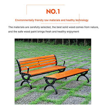 Panchine da giardino all'aperto, panchine da giardino per il tempo libero con braccioli e schienali, sedie da giardino in metallo in legno massello per cortili esterni, adatte per piazze e terrazze