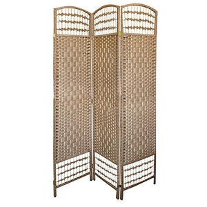 Relaxdays 10020068_126 Divisorio/Paravento, Legno, Naturale, 2x180x179 cm
