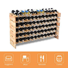 DREAMADE Cantinetta Portabottiglie in Legno Scaffale Porta Vino per 72 Bottiglie per Casa Bar Ristorante